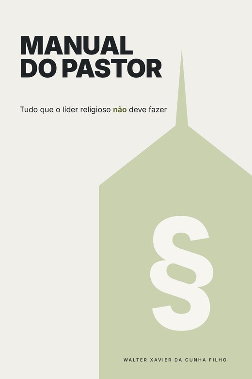 Capa do livro Manual do Pastor, de Walter Xavier da Cunha Filho